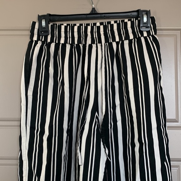 JASON WU STRIPED BLACK WHITE CROPPED PANT XS - Picture 2 of 6